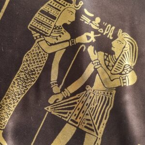 Egyptian Hieroglyphics Big Shawl / Oversized Scarf – Brown