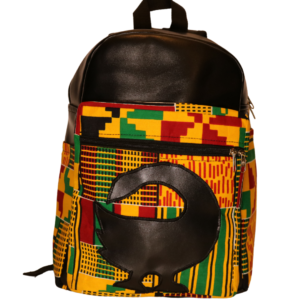 African Print Afrocentric Faux Leather Rucksack – Sankofa