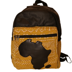 Bogolan Afrocentric Faux Leather Rucksack – Africa Map