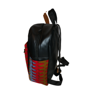 African Print Afrocentric Faux Leather Rucksack 3