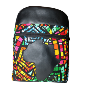 African Print Afrocentric Faux Leather Rucksack 5
