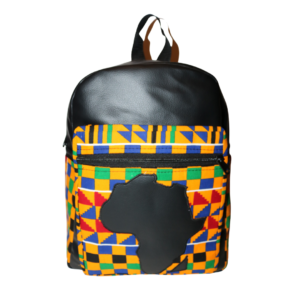 African Print Afrocentric Faux Leather Rucksack 10