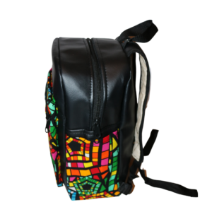 African Print Afrocentric Faux Leather Rucksack 5