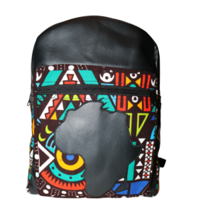 African Print Afrocentric Faux Leather Rucksack 6