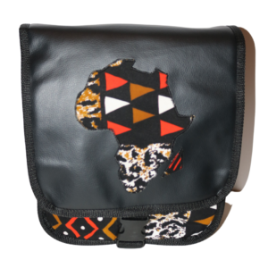 African Print Afrocentric Faux Leather Satchel Bag – Africa Map (4)