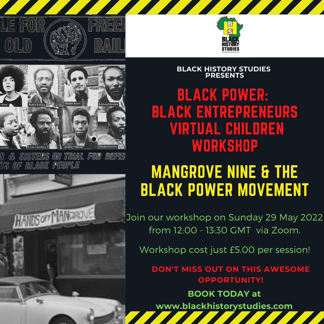 Read more about the article VIRTUAL Black History Children Workshop: Mangrove Nine Restaurant and the Black Power Movement