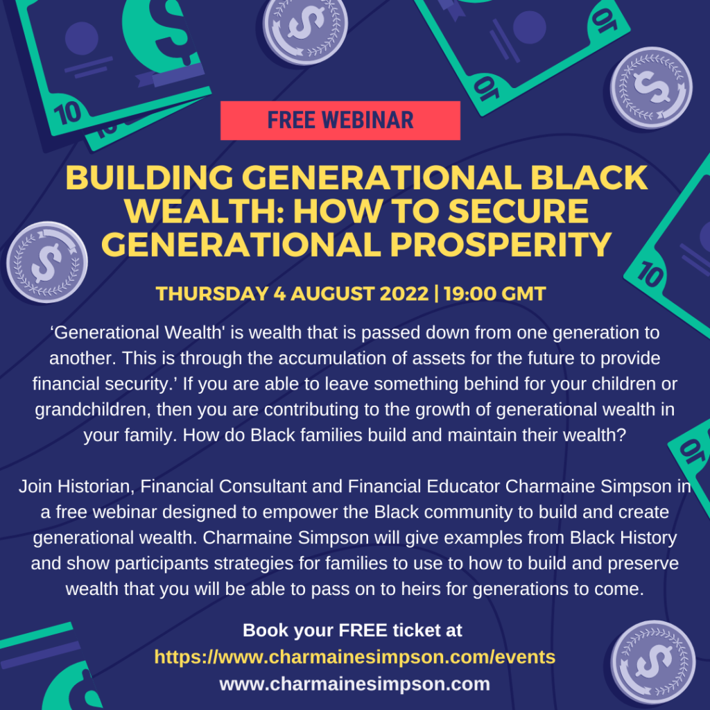 FREE WEBINAR: Building Generational Black Wealth: How To Secure ...