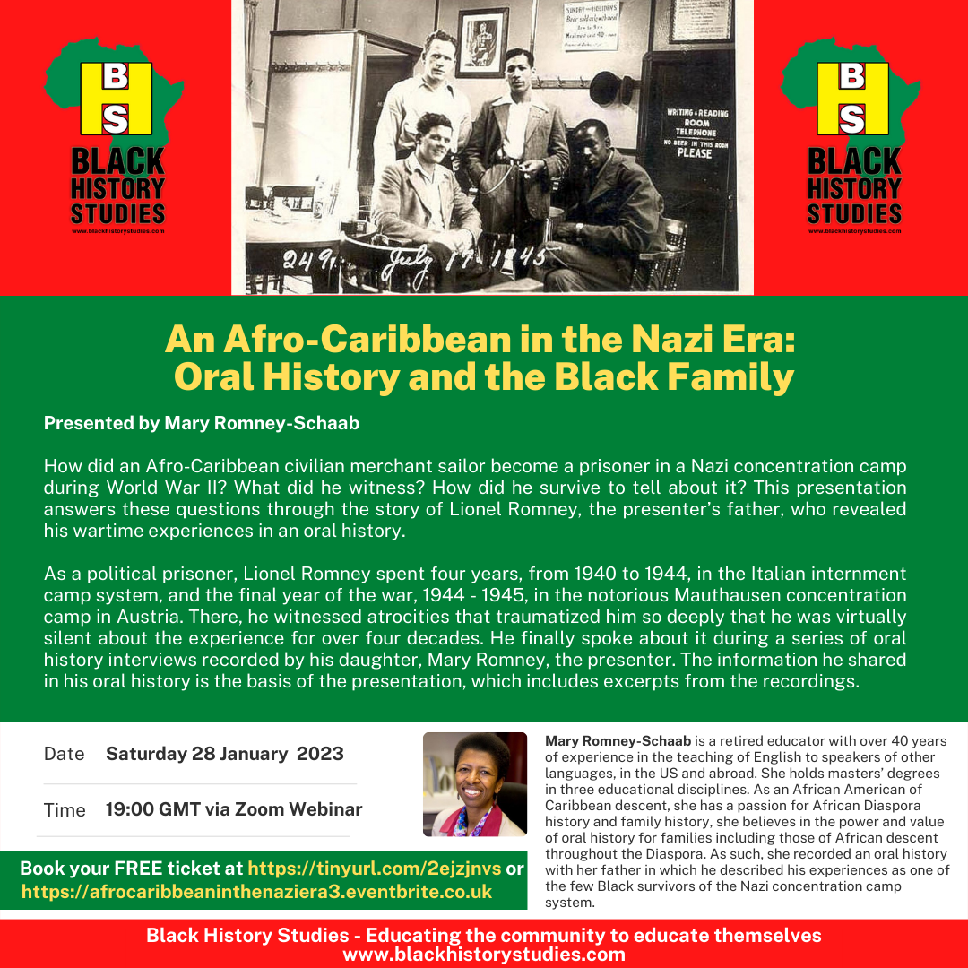 You are currently viewing FREE Webinar: An Afro-Caribbean in the Nazi Era: Oral History and the Black Family