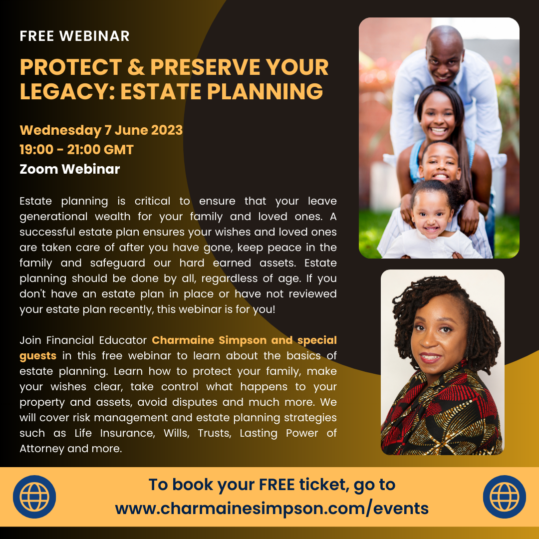 Read more about the article FREE Webinar – Preserve and Protect Your Legacy: Estate Planning – Wed 7 June 2023
