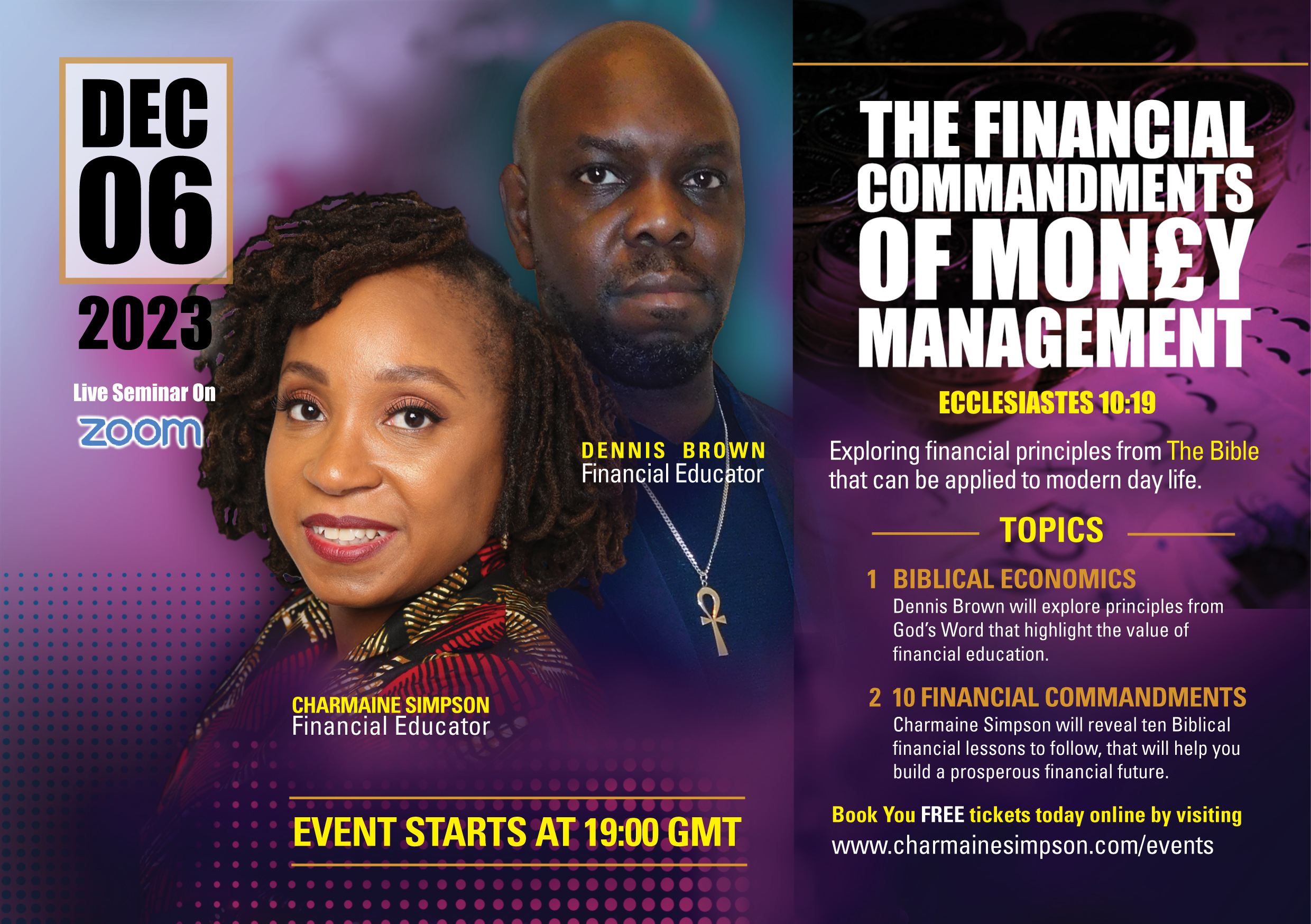 Read more about the article FREE Webinar: Financial Commandments of Money Management – Wednesday 6 December 2023