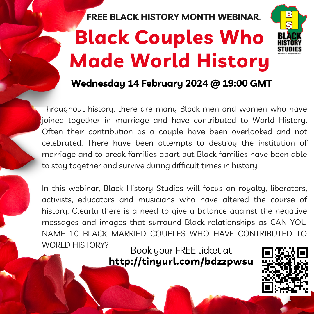 You are currently viewing FREE Webinar: Black Couples Who Made World History