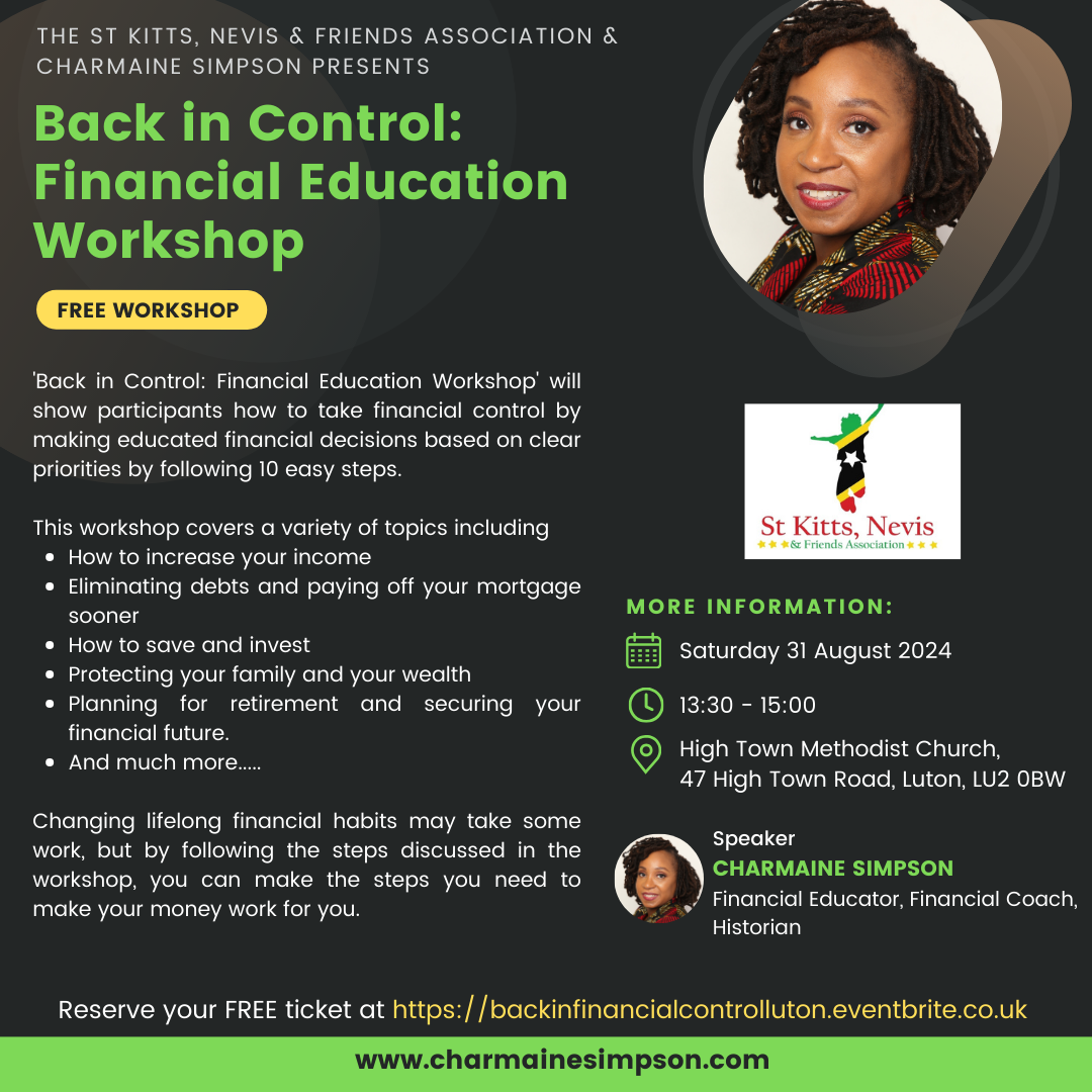 You are currently viewing Back in Control: Financial Education Workshop – Saturday 31st August 2024