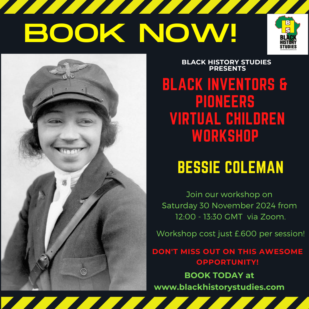 You are currently viewing VIRTUAL Black History Children Workshop: Bessie Coleman – Saturday 30th November 2024