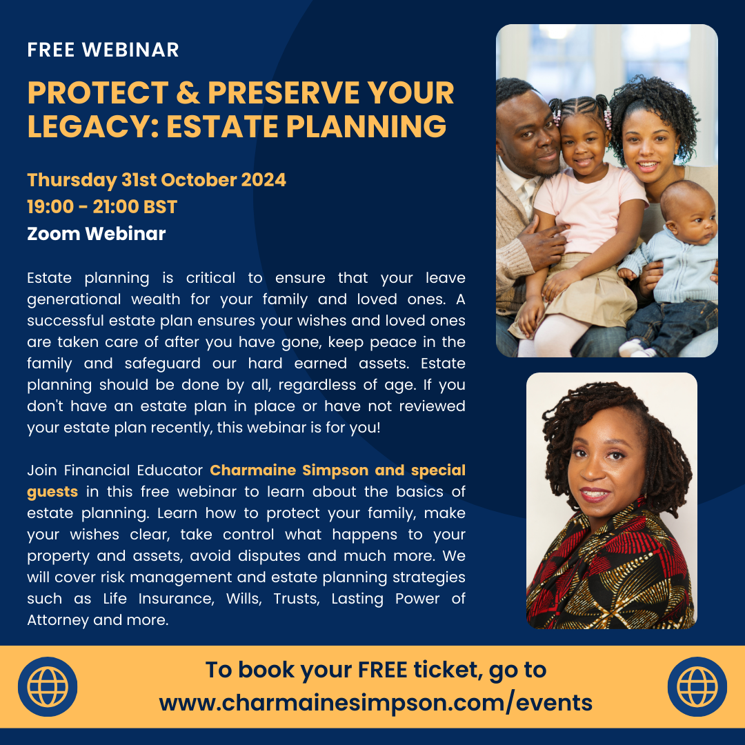 You are currently viewing Protect & Preserve Your Legacy: Estate Planning – Thursday 31st October 2024