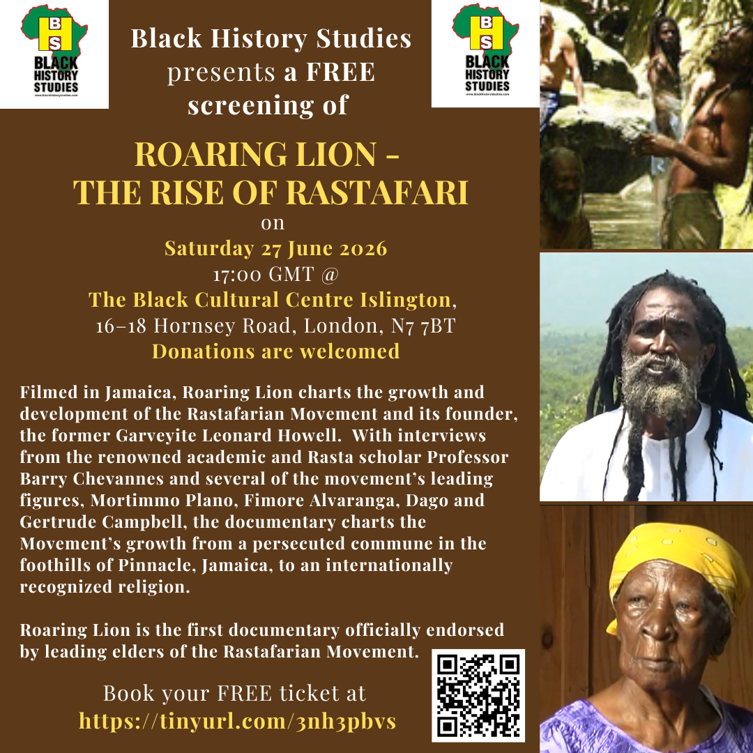 Read more about the article FREE Film Screening – Roaring Lion – The Rise of Rastafari