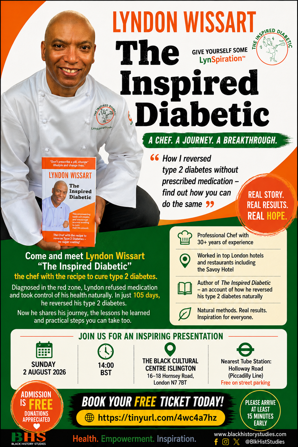 Read more about the article FREE Presentation – The Inspired Diabetic: How I Reversed My Type 2 Diabetes in 105 Days’ with Lyndon Wissart