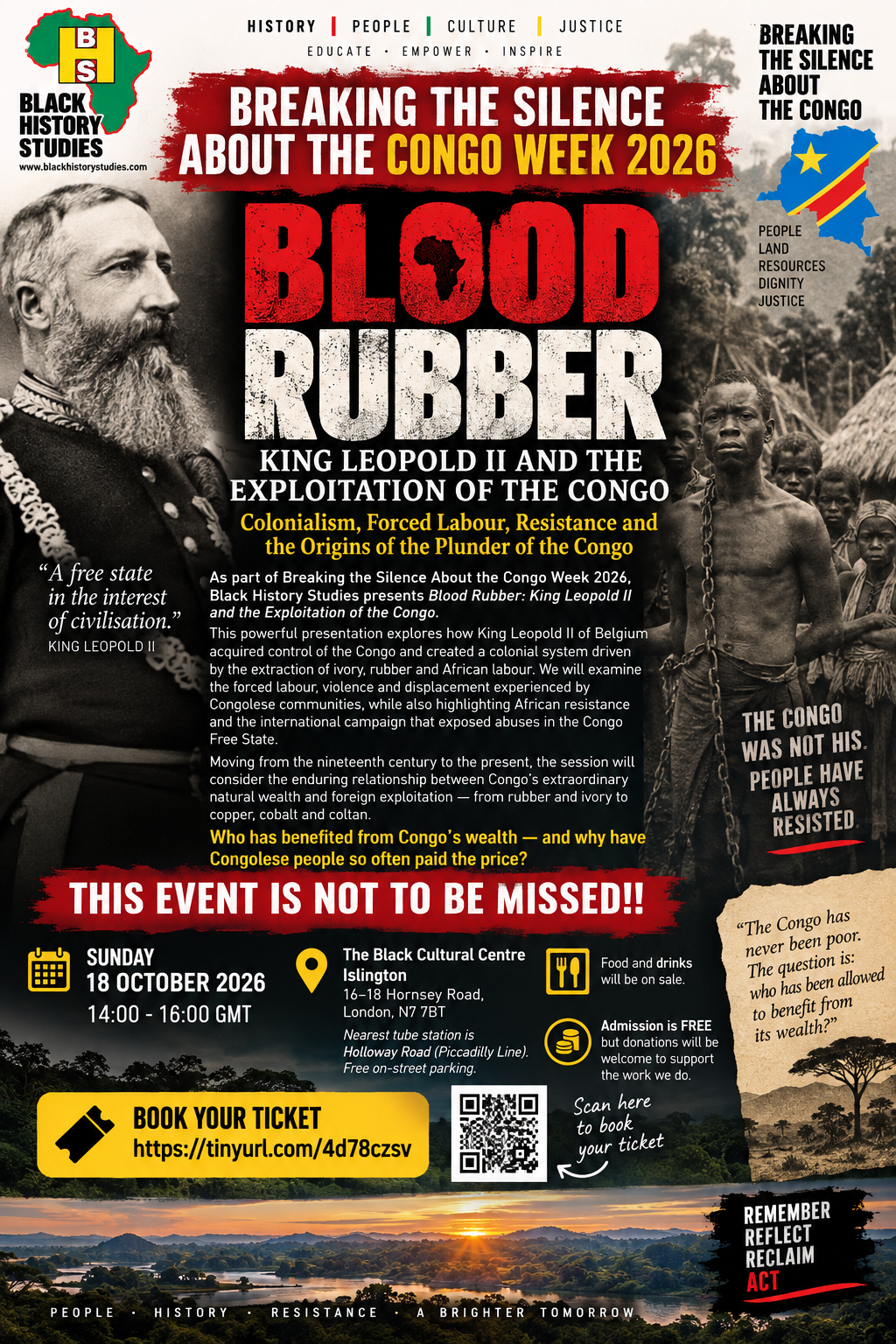 Read more about the article Blood Rubber: King Leopold II and the Exploitation of the Congo – Sun 18 October 2026