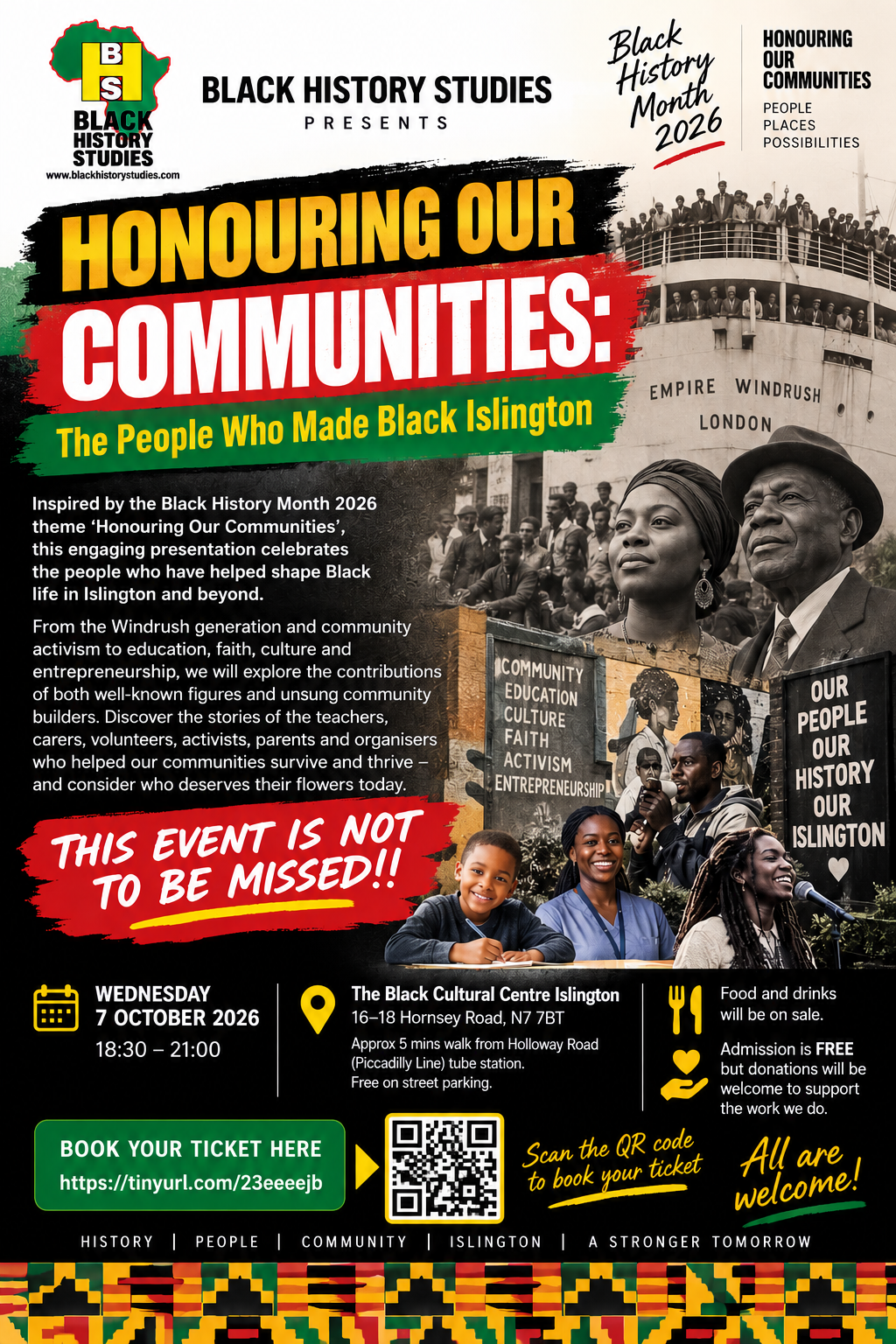 Read more about the article Honouring Our Communities: The People Who Made Black Islington – Wed 7 October 2026