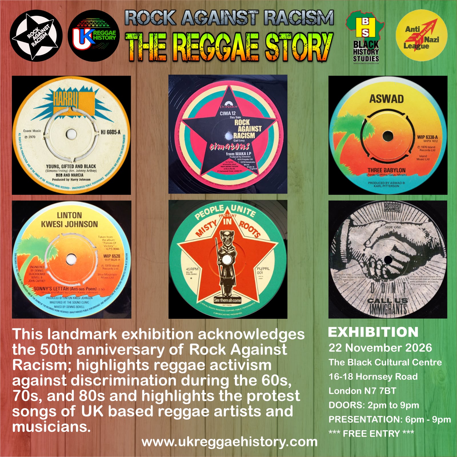 Read more about the article Rock Against Racism: The Reggae Story Exhibition – Sunday 22 November 2026