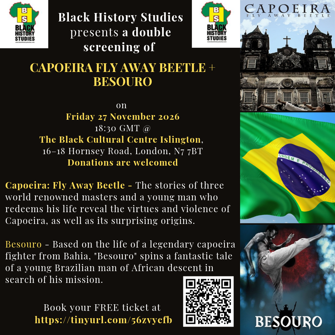 Read more about the article FREE Film Screening – Capoeira: Fly Away Beetle + Besouro – Friday 27 November 2026
